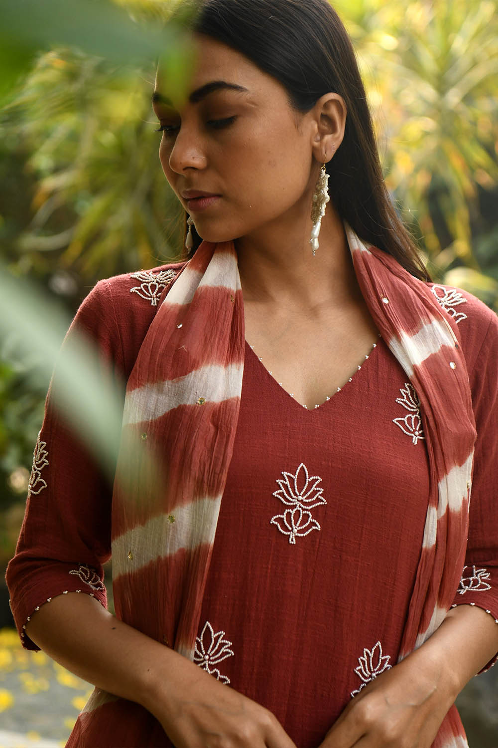 Lotus Hand Embroidered Garara Set