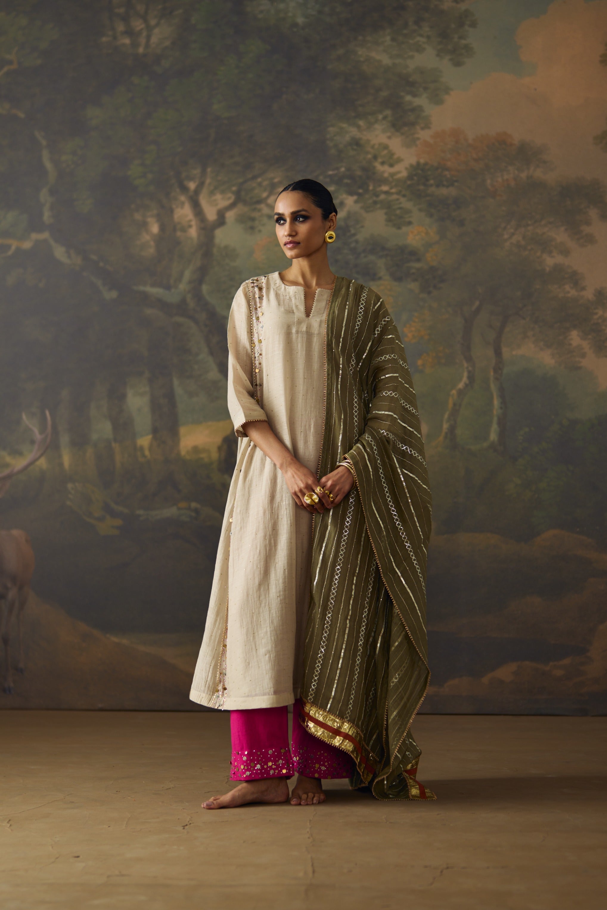 Grey Mukaish Sita Set