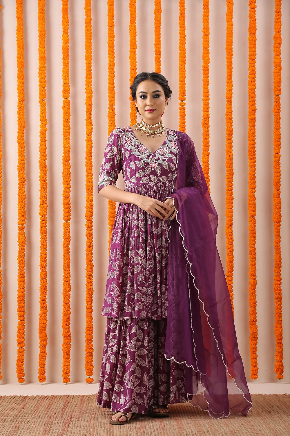 Purple Leaf Crinkle Set