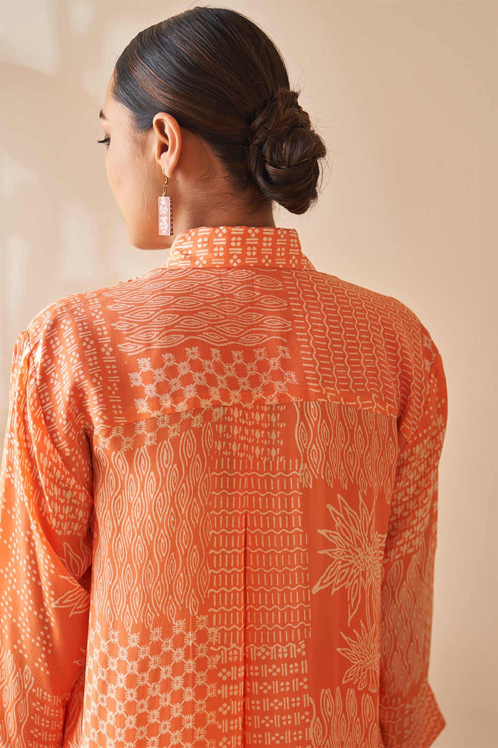 Tangy Orange Shirt Co-ord Set