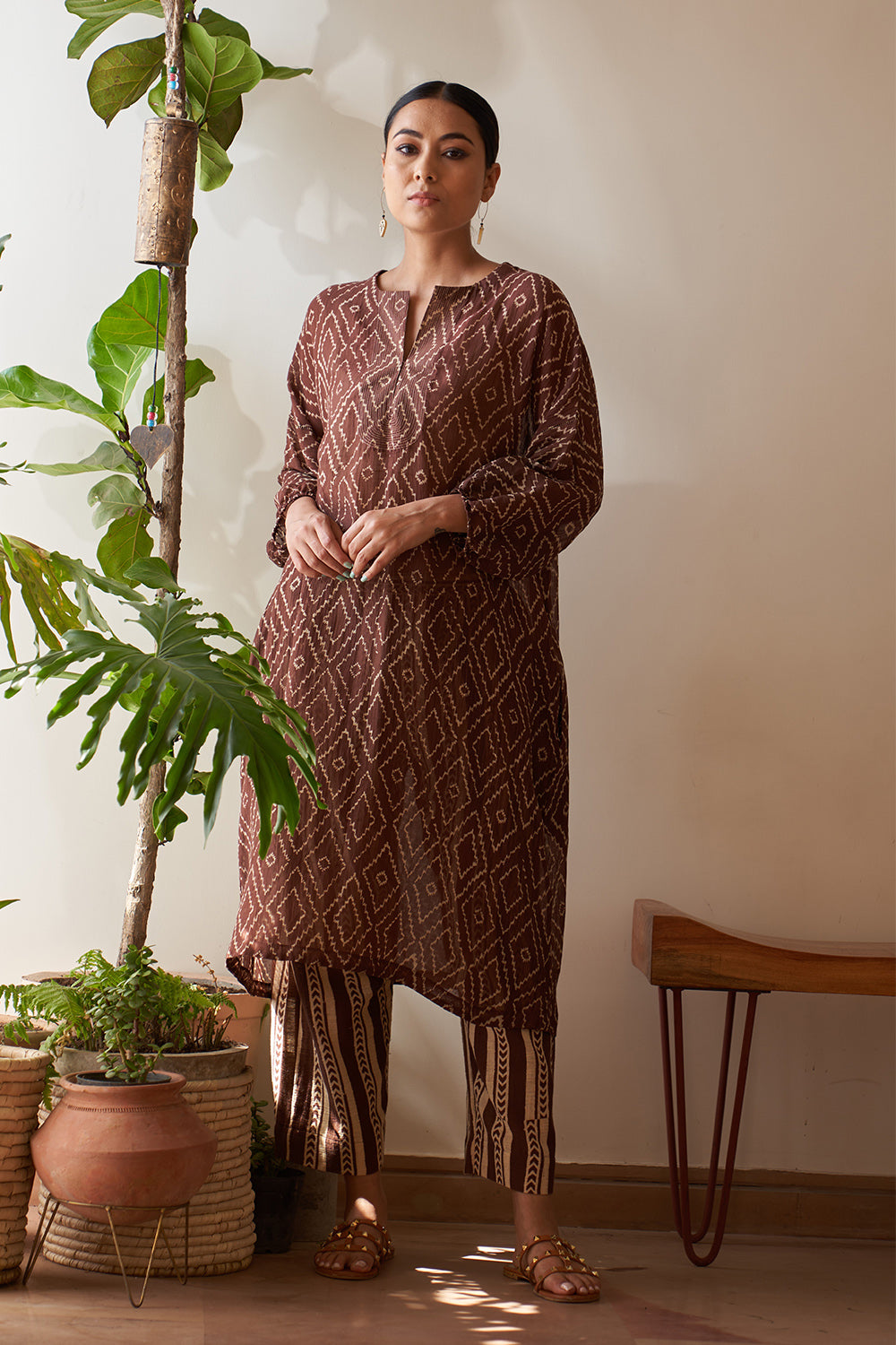 Brown Patri Kimono