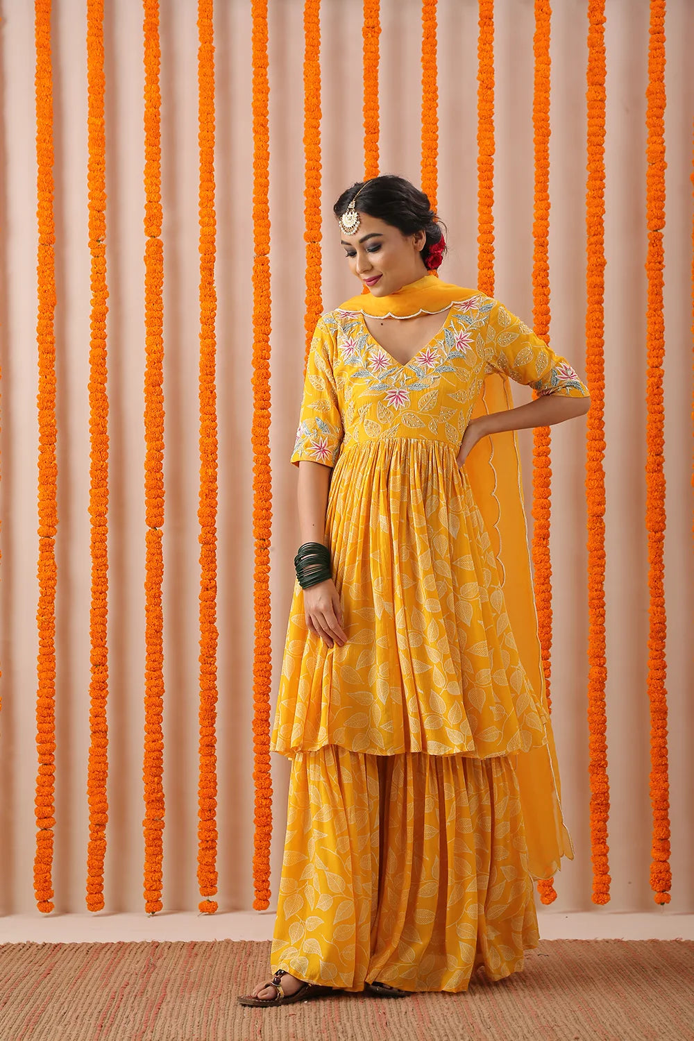 Yellow Leaf Crinkle Set