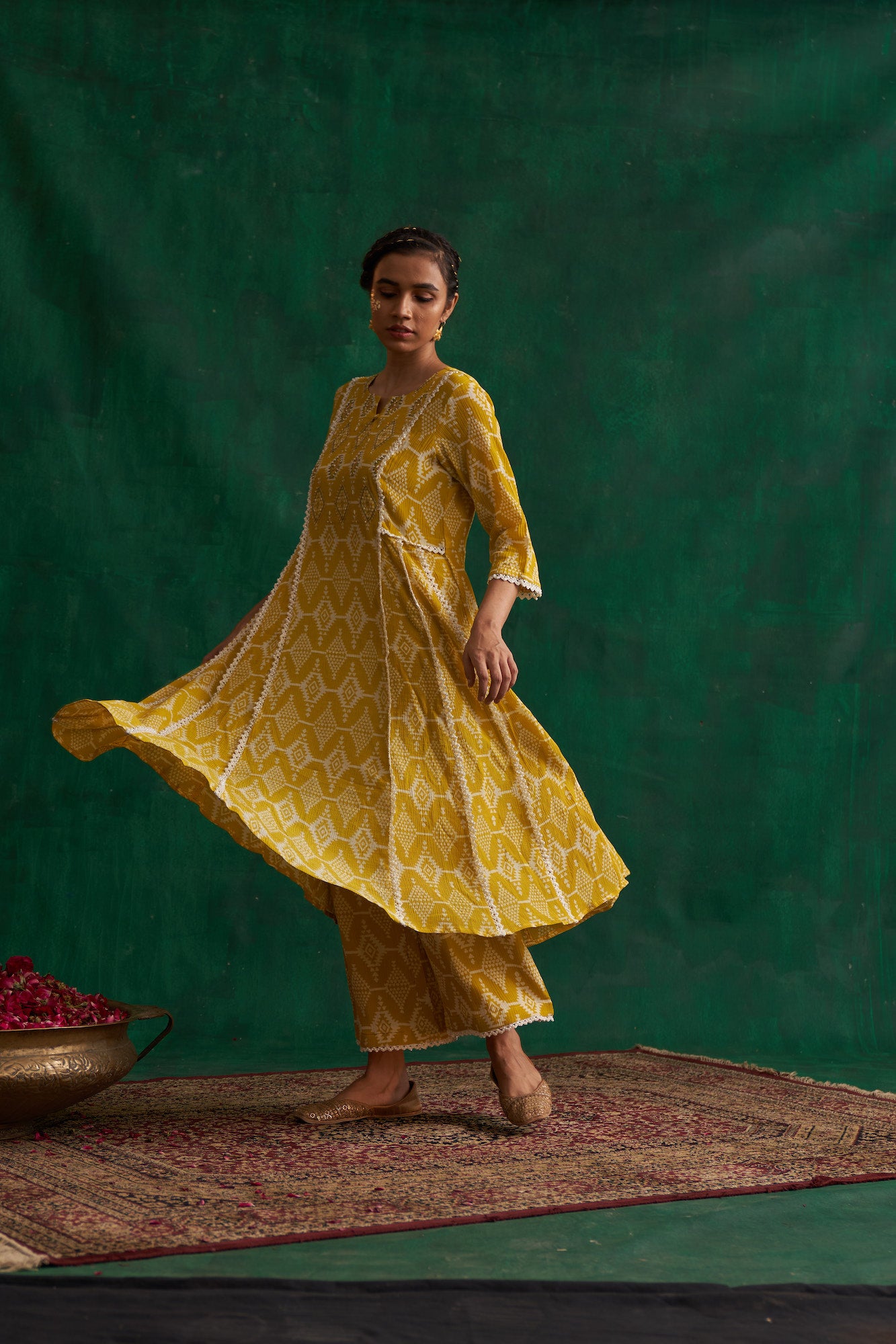 Lime Green Kurta Set