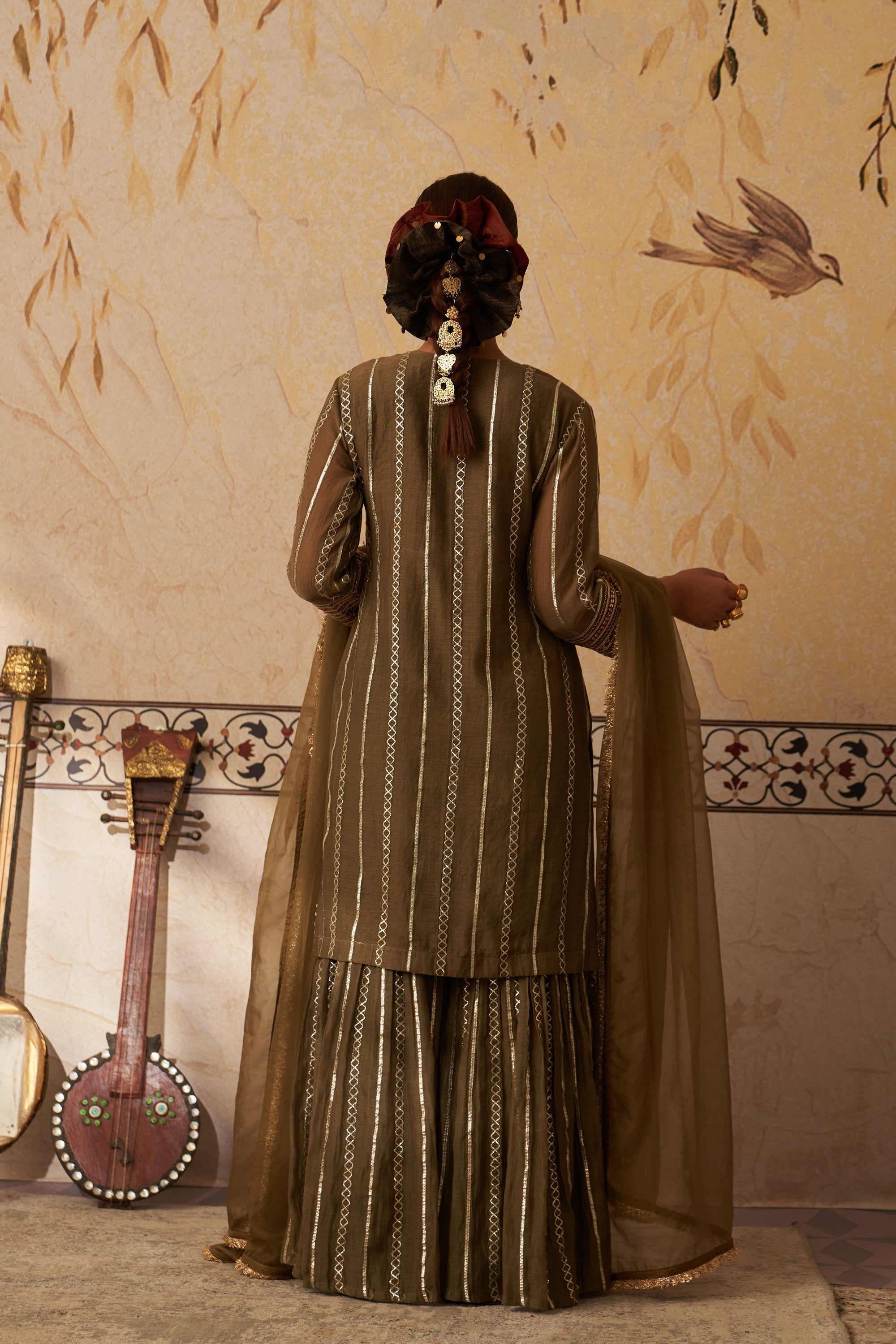 Mehendi Green Gota Garara Set
