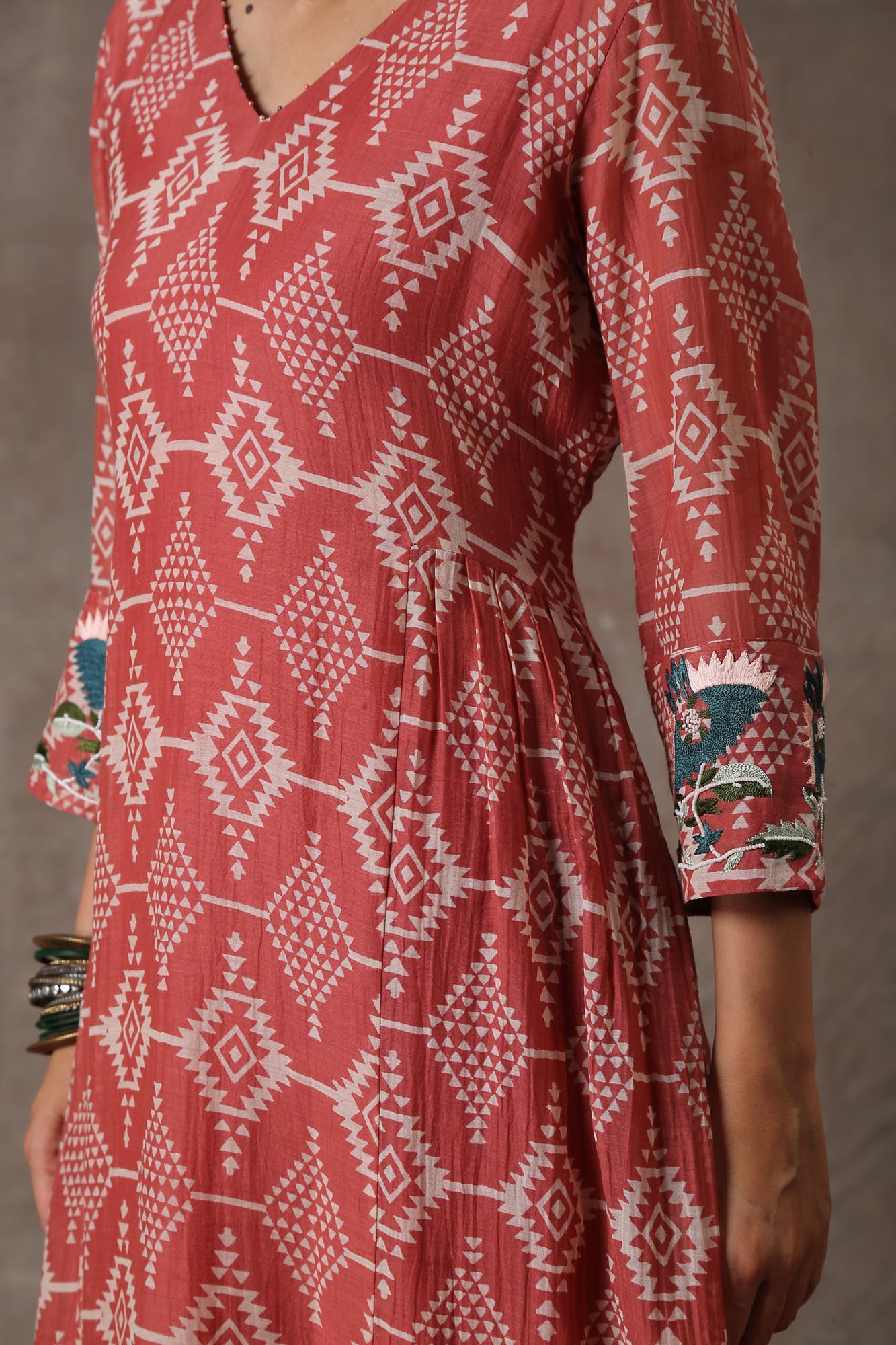 A Line Printed Kurta Set