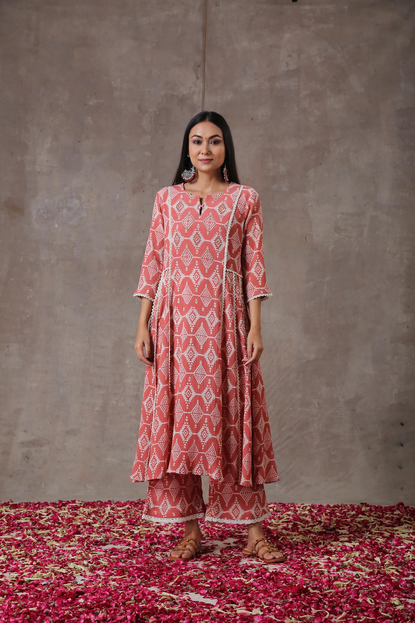 Crinkled Kurta Set