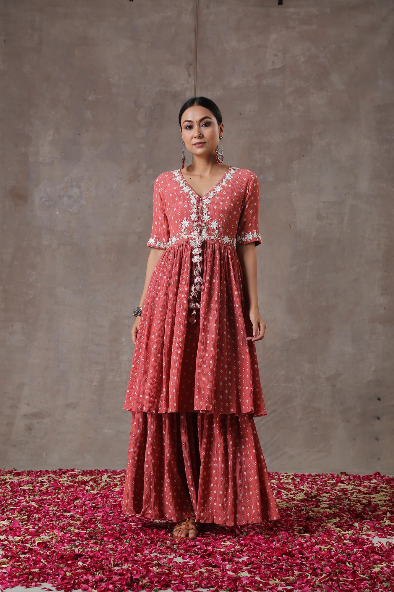 Pearl Embroidered Kurta Set