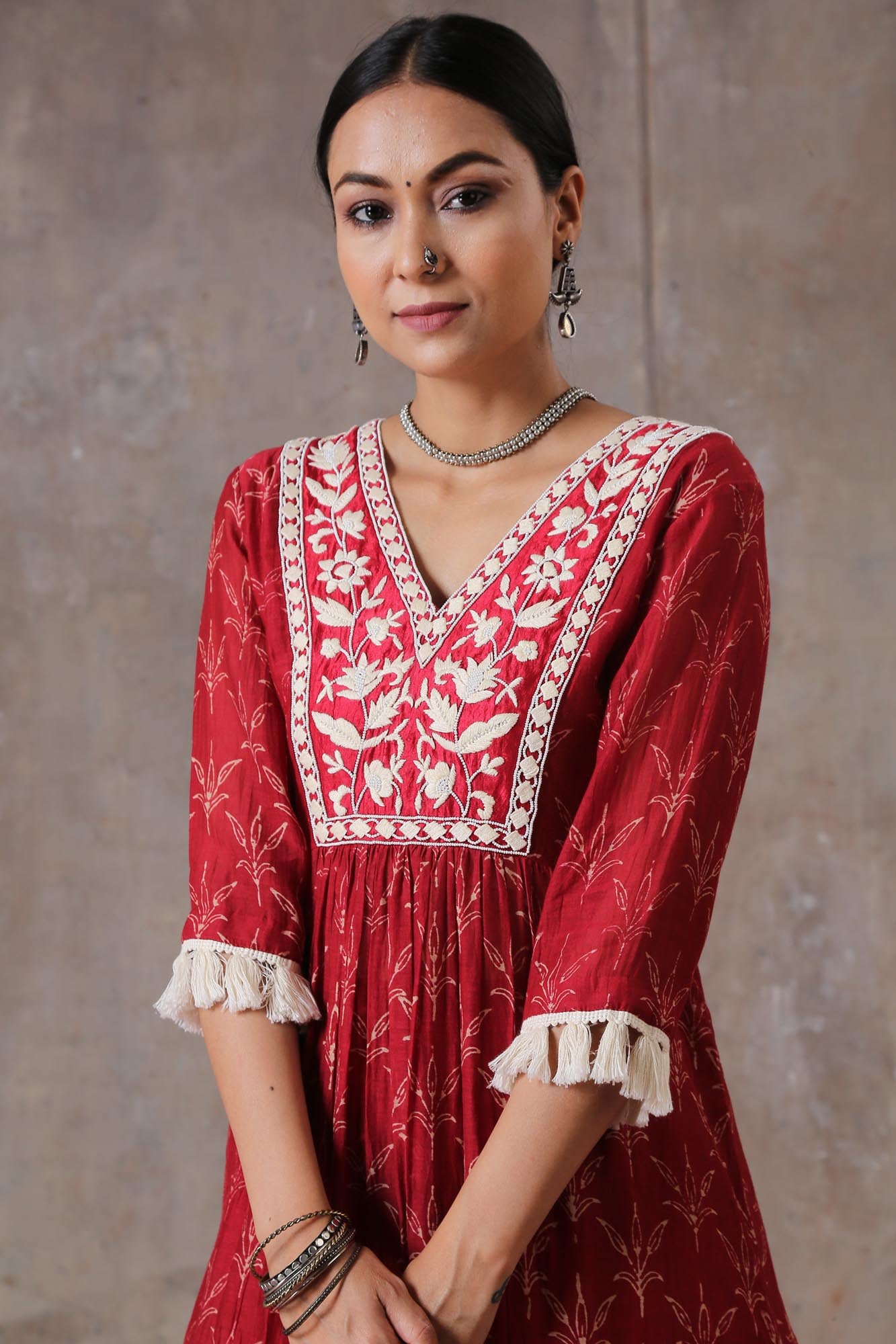 Handblock Printed Anchor Kurta Set