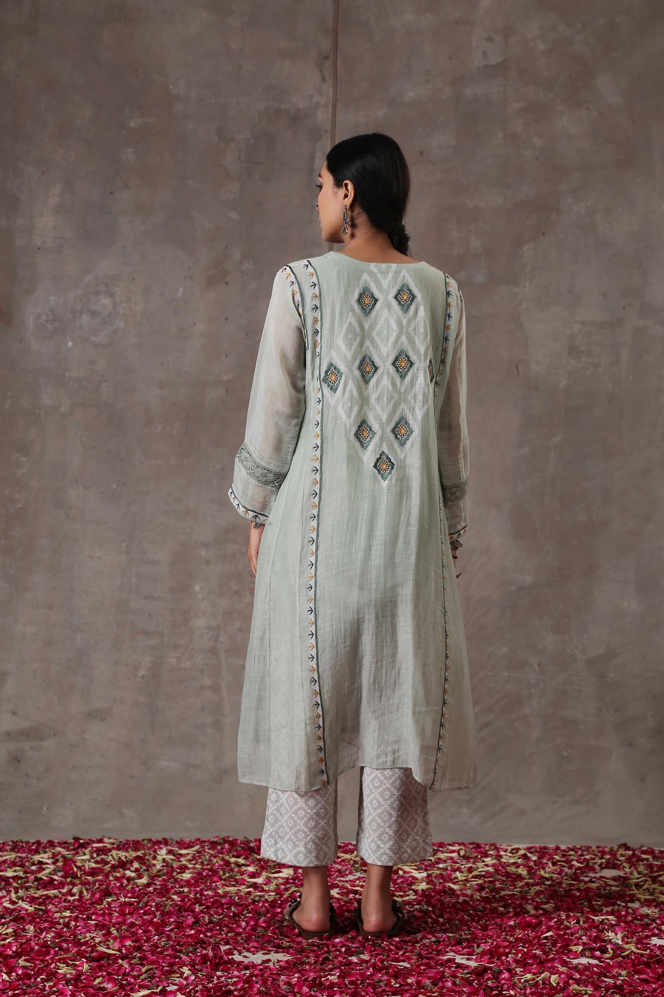 Printed Gusset Kurta Set
