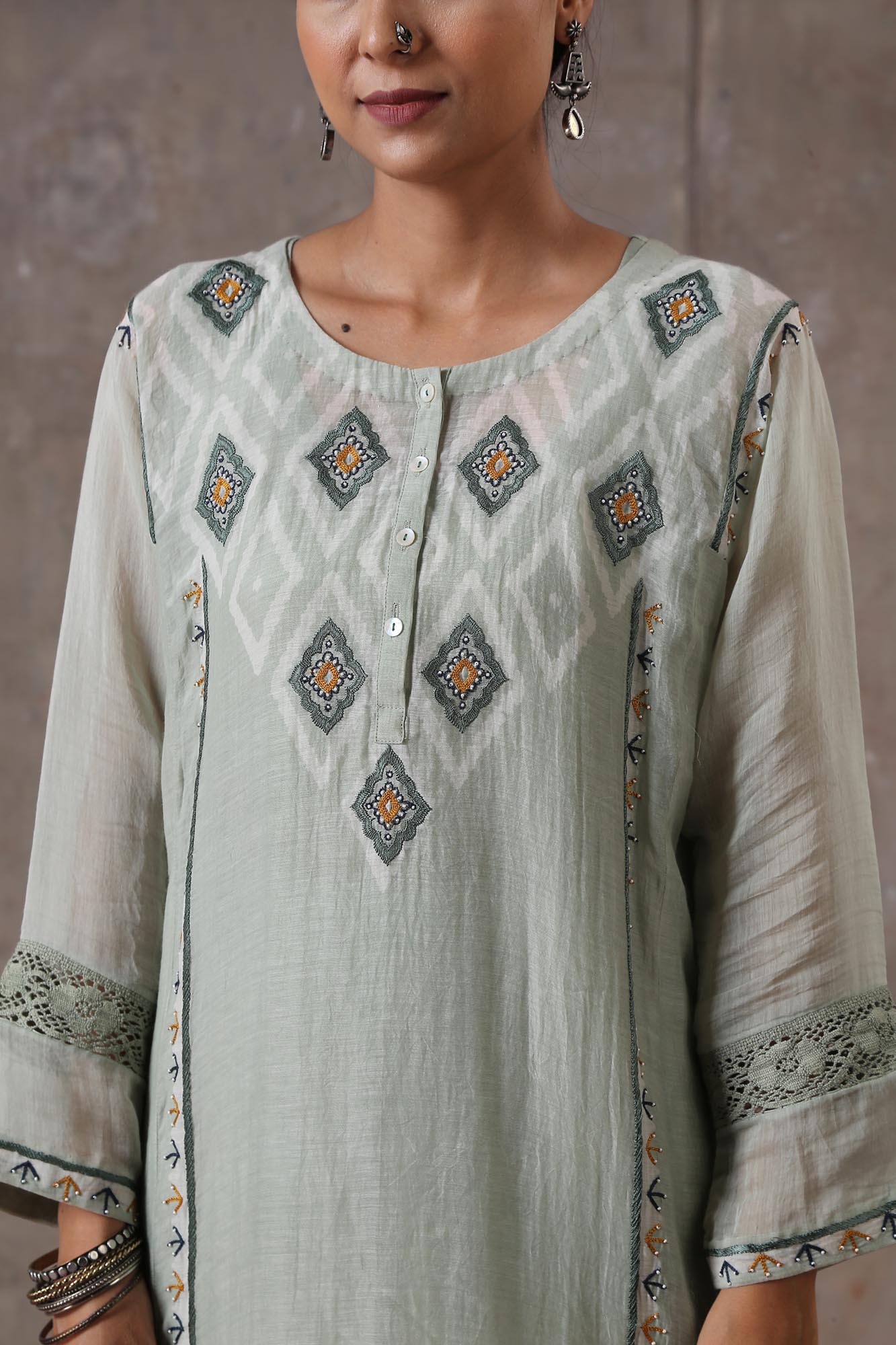 Printed Gusset Kurta Set