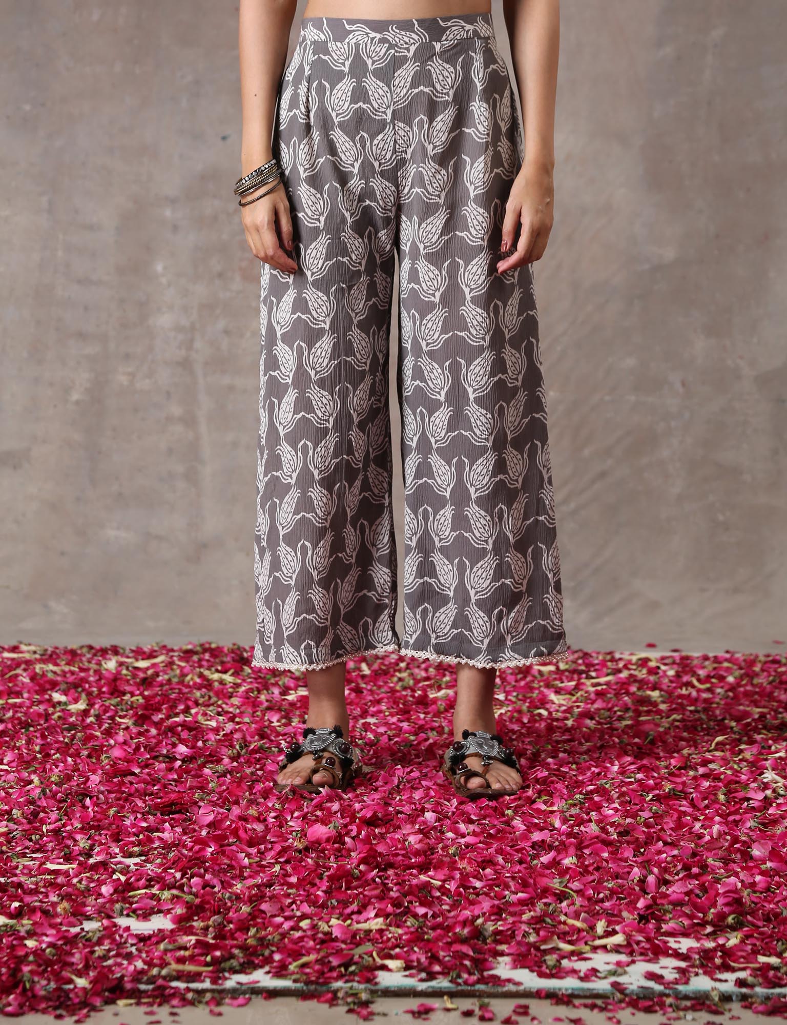 Block Printed Bias Kurta Set