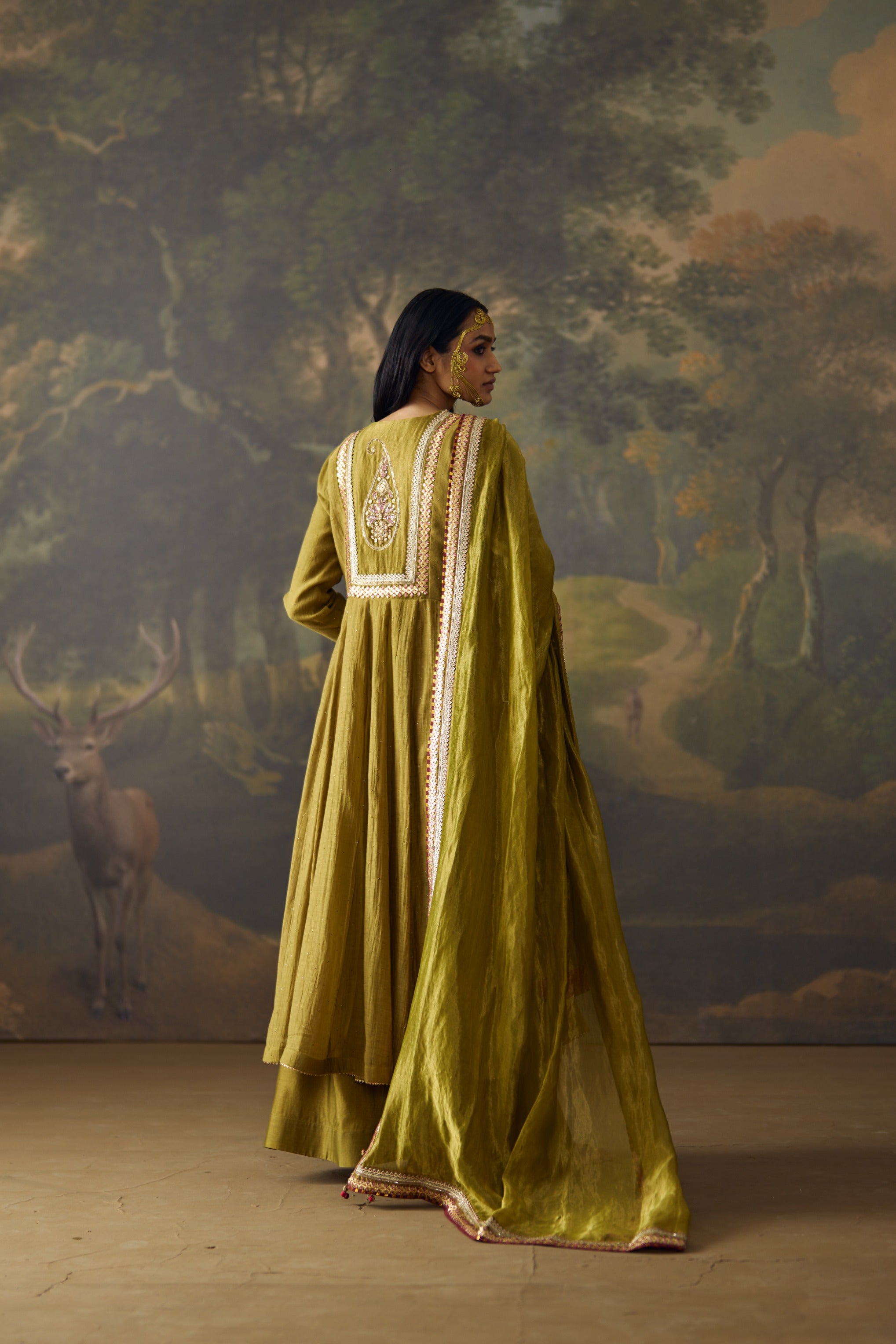 Green Anam Kalidar Set