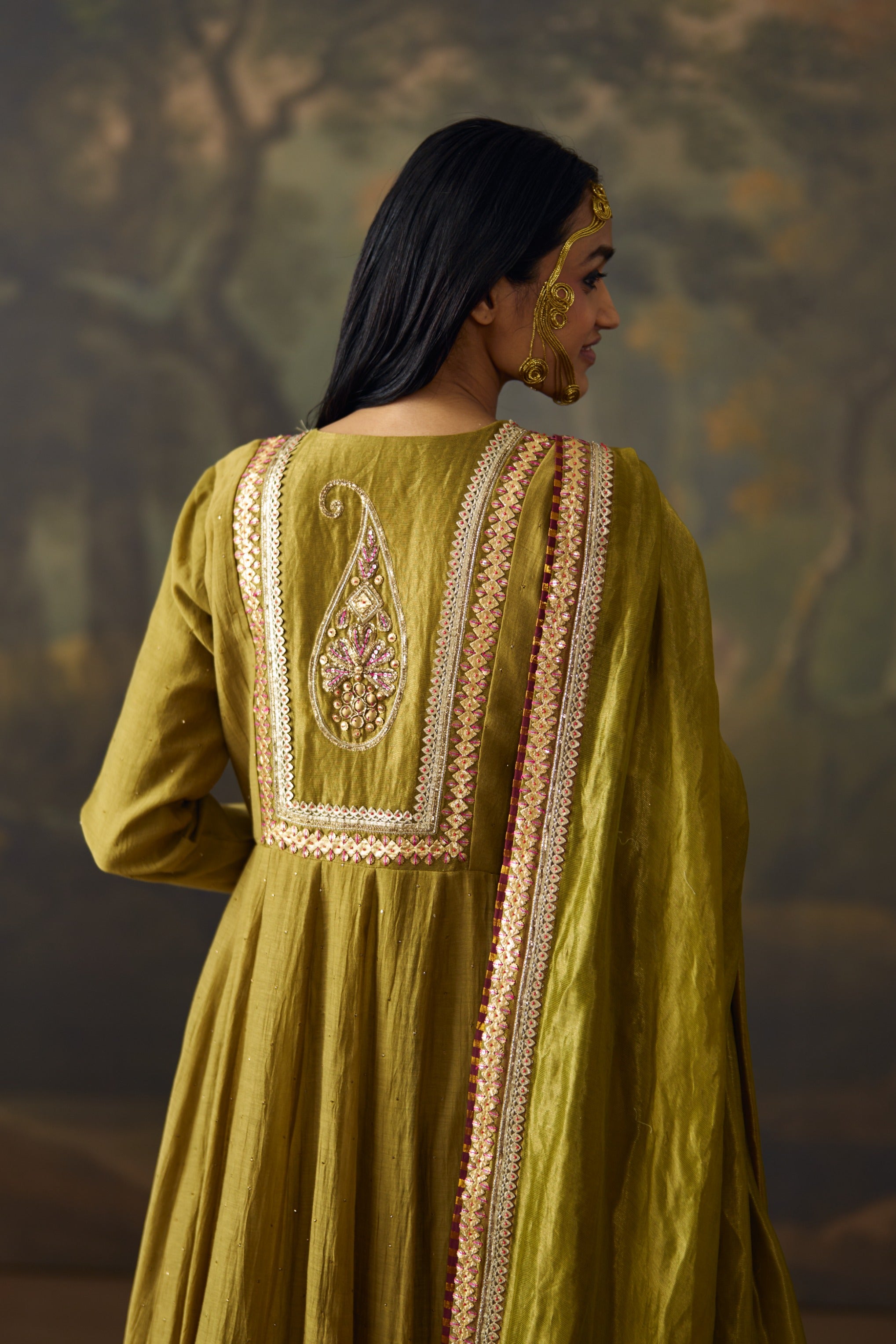 Green Anam Kalidar Set
