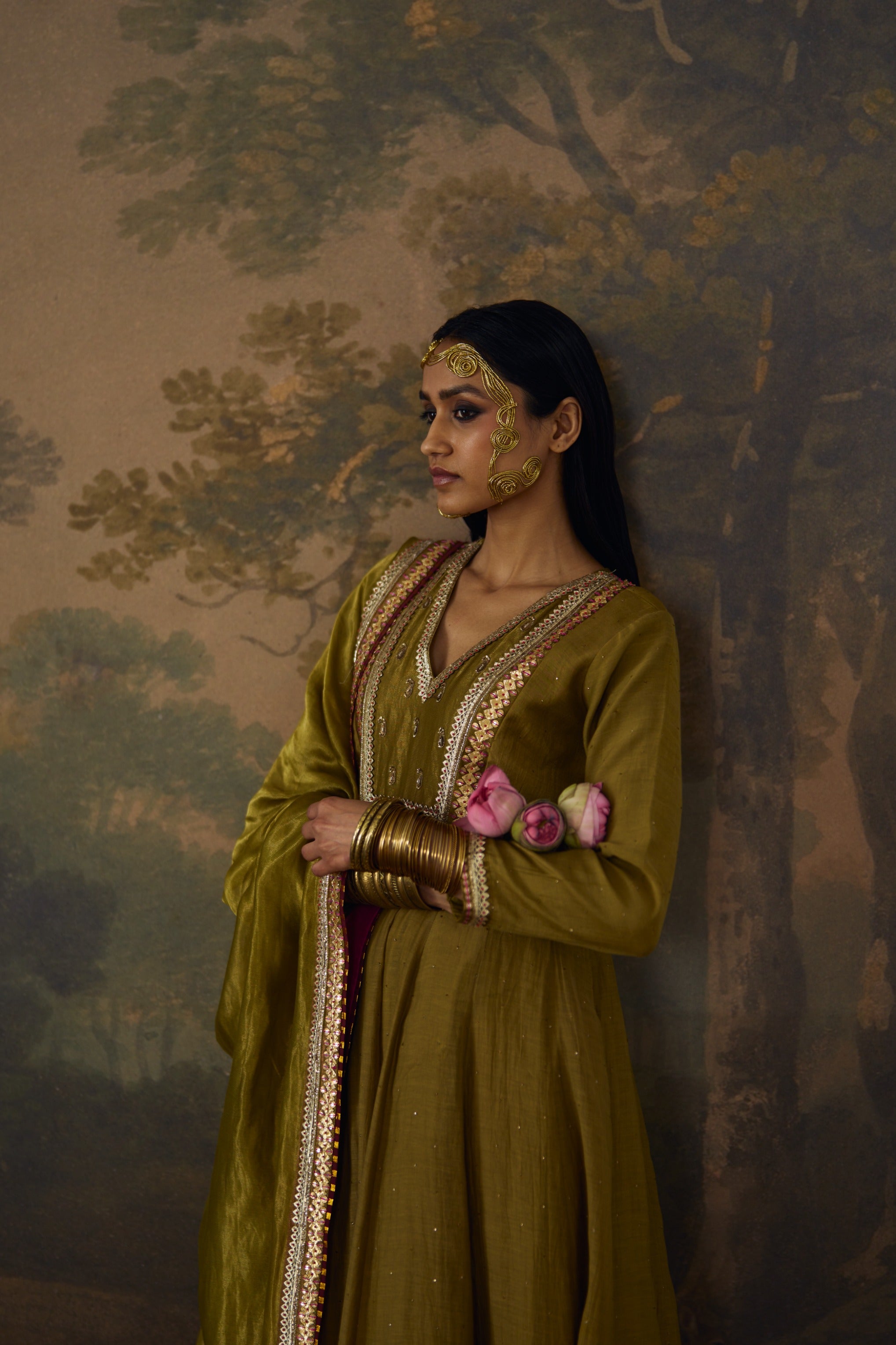 Green Anam Kalidar Set