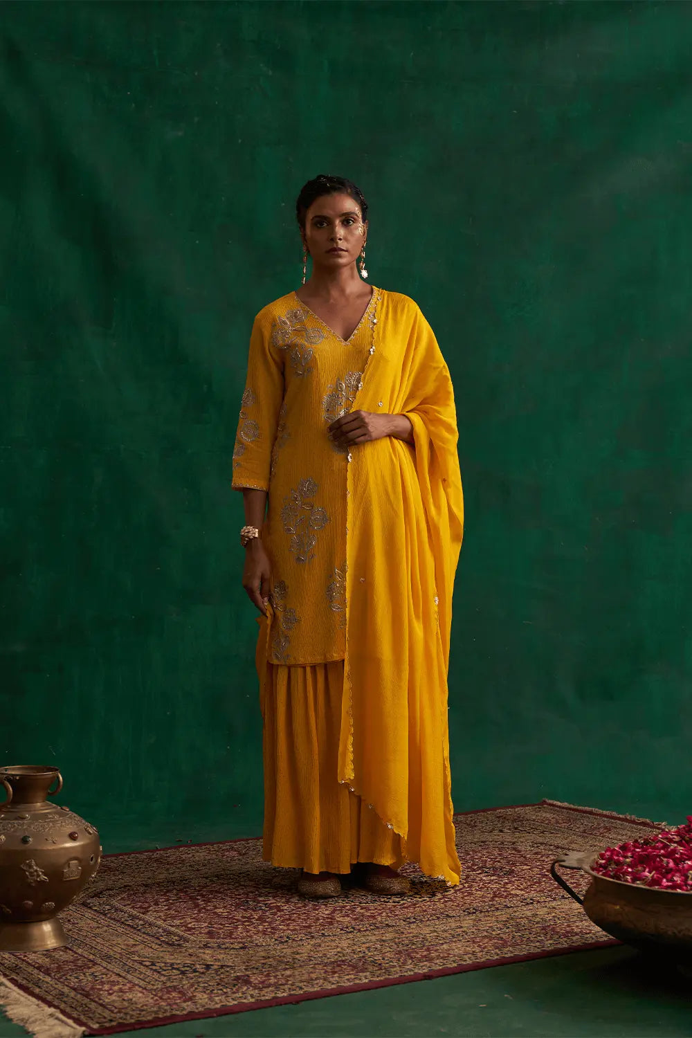 Yellow Sharara Set