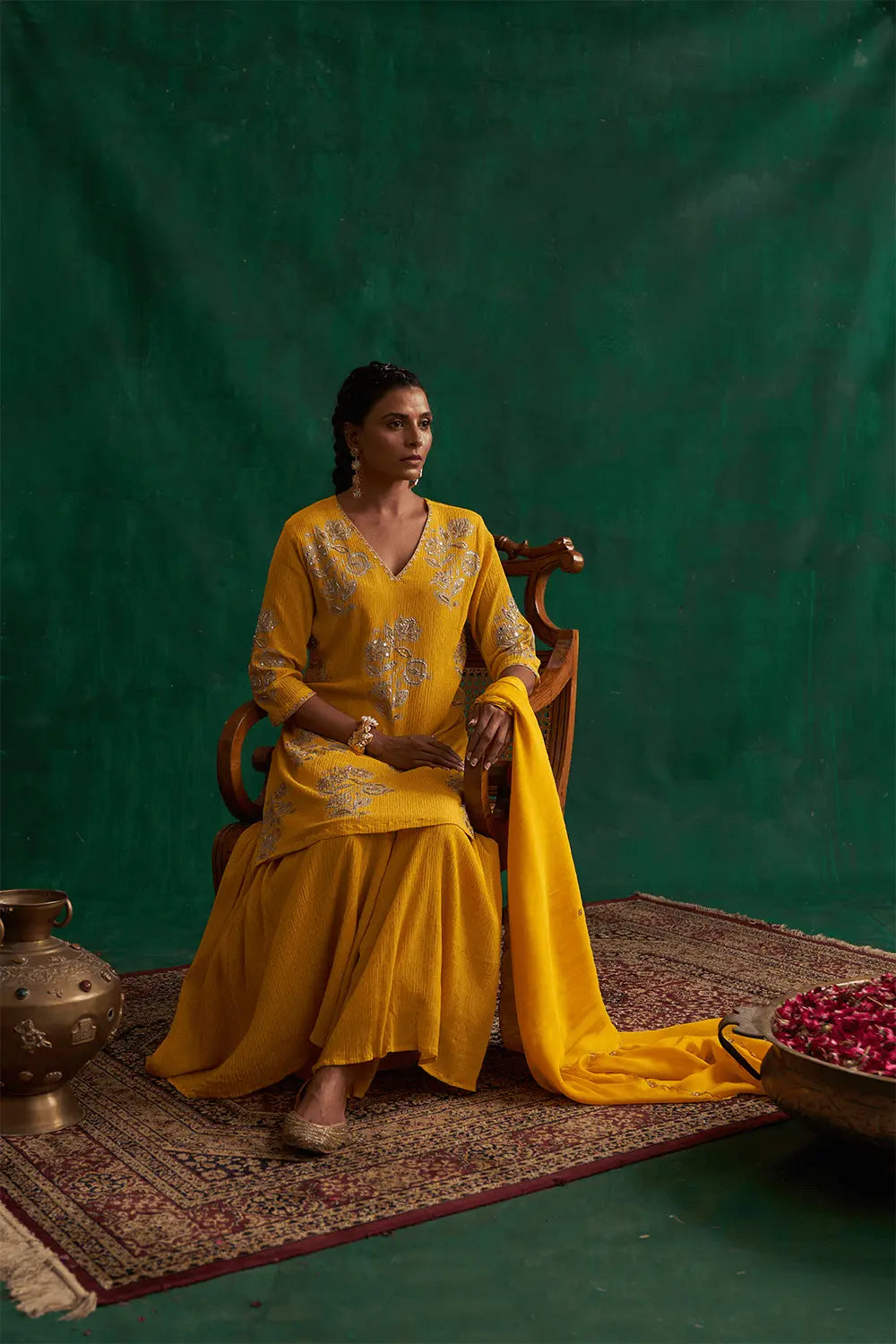 Yellow Sharara Set